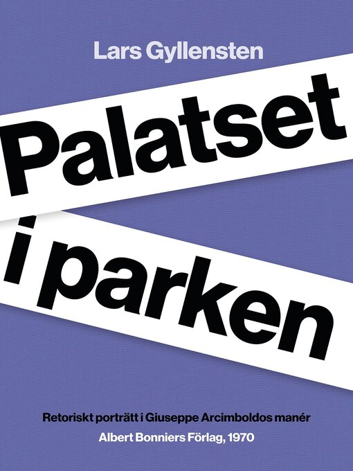 Title details for Palatset i parken by Lars Gyllensten - Available